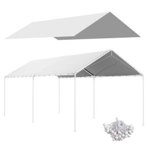 Toile de remplacement carport 3x6m polyester blanc