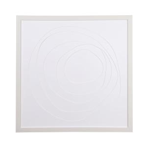 Toile en papiers supperposés blancs 50x50