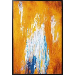 Toile orange, bleue et blanche en polyester 80x120
