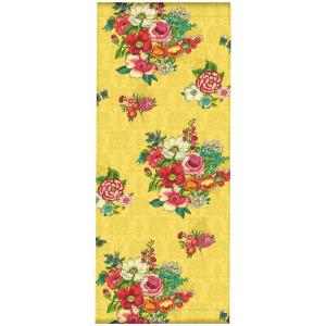 Toile outdoor amovible pour transat imprimé fleuri Jaune