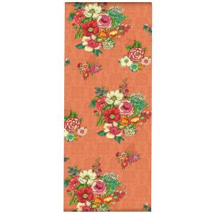 Toile outdoor amovible pour transat imprimé fleuri orange