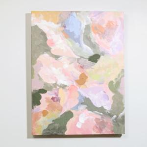 Toile peinte abstraite multicolore 60x80