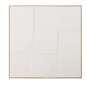 Toile peinte blanche 110x110