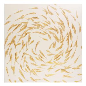 Toile peinte poissons 140x140