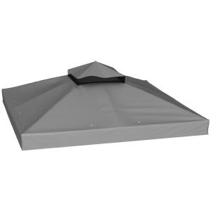 Toile pour tonnelle 370 g/㎡ pvc gris foncé