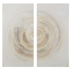 Toiles diptyques blanches, grises et beiges 120x120