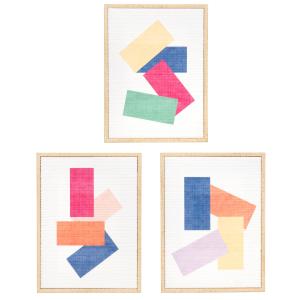 Toiles multicolores (x3) 15x20