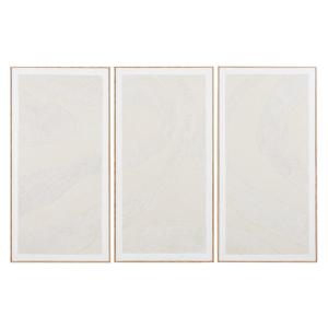 Toiles triptyques peintes beiges et blanches 170x112
