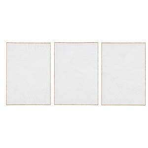 Toiles triptyques peintes blanches et bois de peuplier 180x…