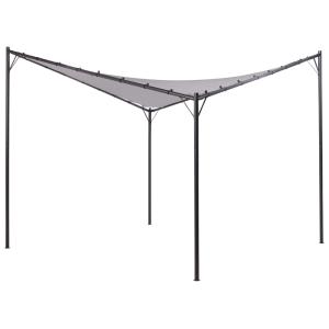 Tonnelle d'extérieur métal 300 cm 300 cm gris