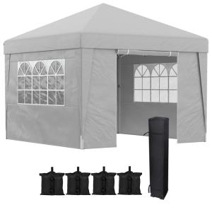 Tonnelle de jardin pop-up pliante anti-uv 30  gris