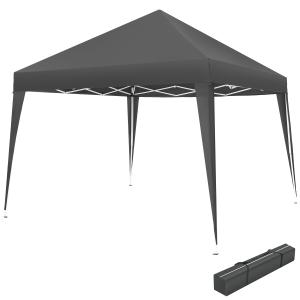 Tonnelle pliable 3 x 3 m étanche avec protection UV gris