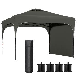 Tonnelle pop-up jardin paroi amovible acier tissu oxford gr…