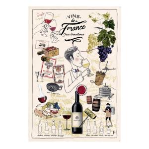 Torchon crus d'excellence en coton ecru 48 x 72 cm