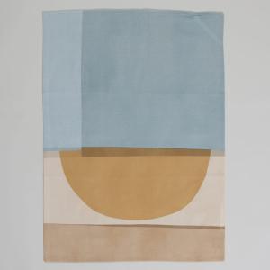 Torchon en coton imprimé graphique multicolore 50x70