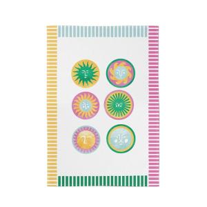 Torchon en coton multicolore 50x70