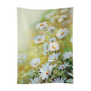 Torchon en coton pâquerettes 50 x 70 cm