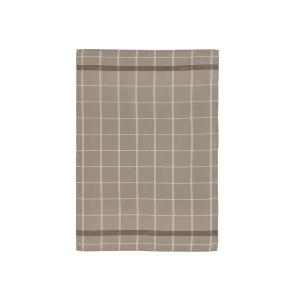 Torchon en coton taupe 50x70cm