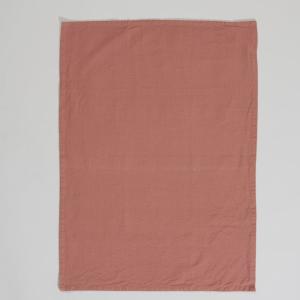 Torchon en coton terracotta 50x70