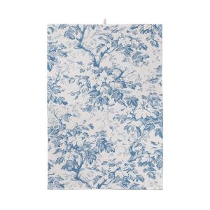 Torchon gaze de coton bleu  45x74cm