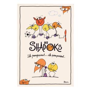 Torchon  Ils pompaient en coton ecru 48 x 72 cm