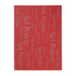 Torchon Metis  en coton rouge 50 x 70 cm