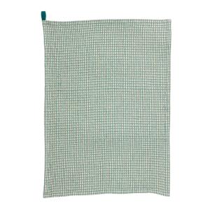 Torchon nid d'abeilles  en coton paon 50 x 70 cm