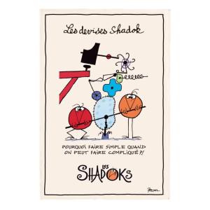 Torchon  Pourquoi faire simple en coton ecru 48 x 72 cm