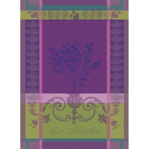 Torchon  pur coton violet 56x77