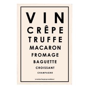 Torchon Test Spécialités françaises en coton ecru 48 x 72 c…