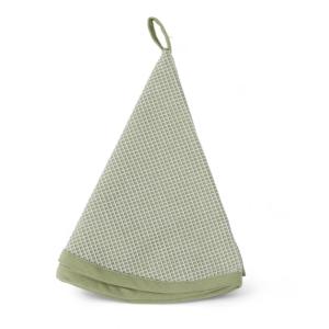 Torchon vaisselle rond coton  60x60cm Vert