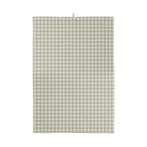 Torchon vichy en gaze de coton vert 45x74cm