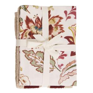 Torchons en coton imprimé floral et tissé à rayures (x2) 50…