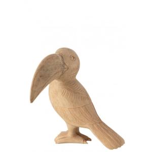 Toucan en bois naturel L29xl24xH33cm