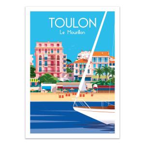 TOULON LE MOURILLON - RAPHAEL DELERUE - Affiche d'art 50 x…