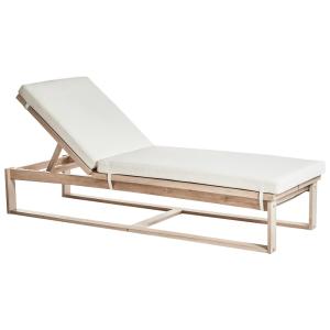 Transat avec coussin acacia blanc cassé