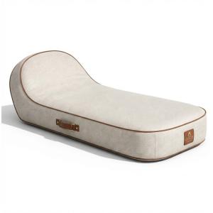 Transat gonflable palma en olefin blanc cassé 170x85x27 cm