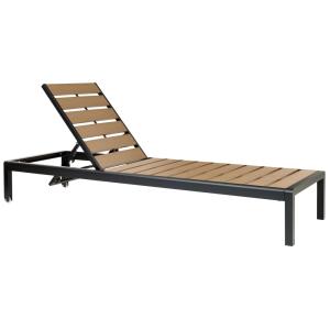 Transat métal marron noir