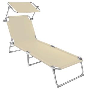 Transat pliable en acier et polyester dossier réglable, ant…