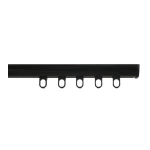 Tringle rail pour rideau en aluminium L.4.50 m - Noir