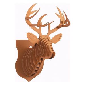 Trophée mural de renne en carton 39x24,5x18cm
