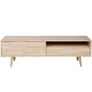 Tygo Meuble Tv Chene Massif, Piètement Retro