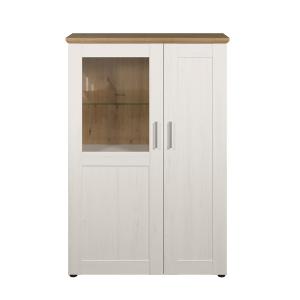 Vaisselier 2 portes dont une avec verre trempé - H140 cm -…