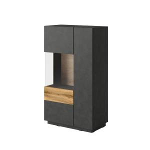 Vaisselier 2 portes ouverture gauche stratifiés gris