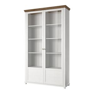 Vaisselier 2 portes stratifiés beige et blanc