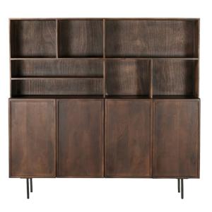 Vaisselier 4 portes 180 cm en bois massif brun