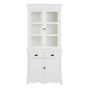Vaisselier 4 portes, 2 tiroirs blanc