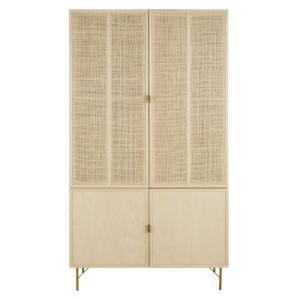 Vaisselier 4 portes cannage en rotin L88