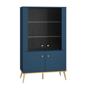 Vaisselier 4 portes stratifiés bleu