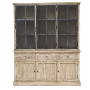 Vaisselier en bois marron 175 cm